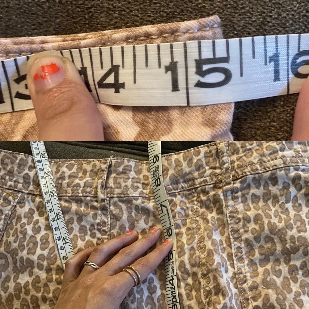 Anthropologie animal print cheetah pants tan 27 - Picture 16 of 16